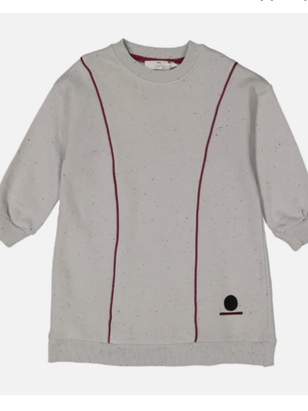 Pudu Girls Sweat Dress Grey Cotton Fleece NWT